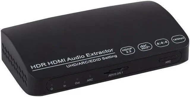 Alt view image 4 of 6 - 1Pcs HDMI converter VGA adapter+3.5mm audio+fiber optical sound separator for HD display PC / laptop / DVD