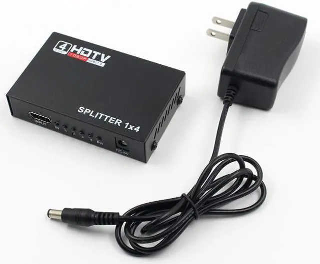 Alt view image 5 of 6 - 1Pcs DOITOP 1 in 4 out 4 Port HDMI Splitter 1X4 Hub Repeater Amplifier V1.4 3D 1080P HDMI Audio Cable Adapter Converter