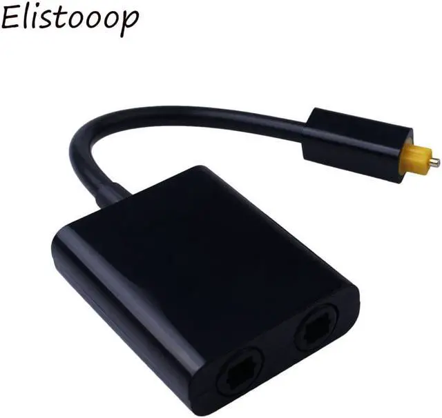 Alt view image 3 of 6 - 1Pcs Elistooop Digital SPDIF Optical Audio Splitter 2 Way Toslink Splitter Adapter 1 input 2 Output SPDIF Optical Cable Splitter Hub