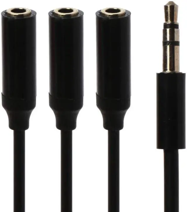 Alt view image 5 of 6 - 1Pcs 0.5M 3.5mm Male Plug to 1/8" 3.5mm 3 Output Stereo Female Audio Splitter Extension Audio Cable
