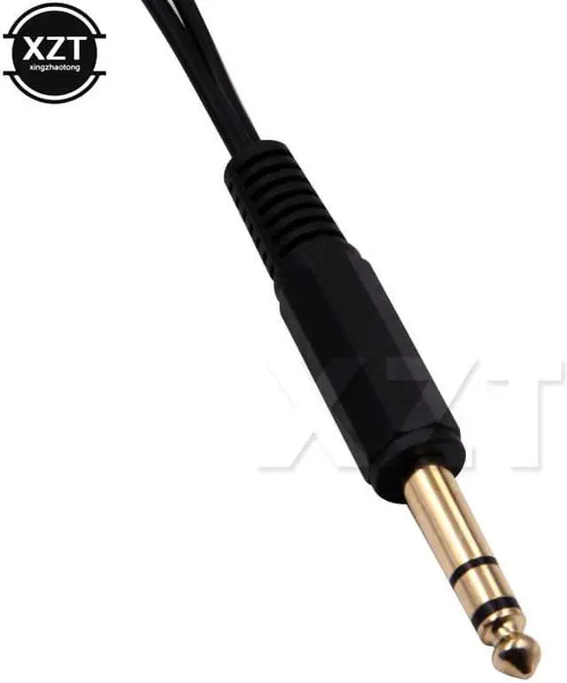 Alt view image 4 of 4 - 1Pcs Male to 2 X 6.35 Female Y Splitter Audio Adapter Cable 6.35mm ( 1/4" ) Stereo Cable