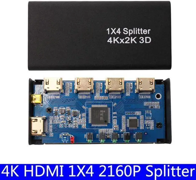 Alt view image 4 of 5 - 1Pcs 4K HDMI 1x4 2160P Splitter Full HD 1080P Amplifier HDMI Switch Switcher 1 in 2/4 Out Converter adapter For HDTV