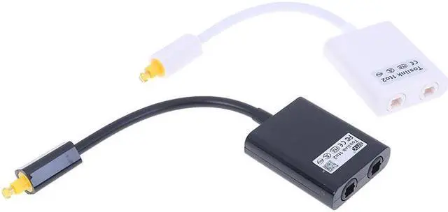 Alt view image 6 of 6 - 1Pcs Digital Spdif Optical Audio Splitter 2 Way Toslink Cable Splitter Adapter