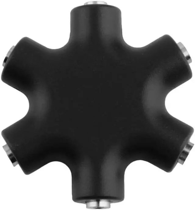 Alt view image 4 of 6 - 1Pcs Snowflake 6 Way 3.5mm Splitter for Audio Earphone Headphone Audio Headset Adapter with Auxiliary Cable Universal