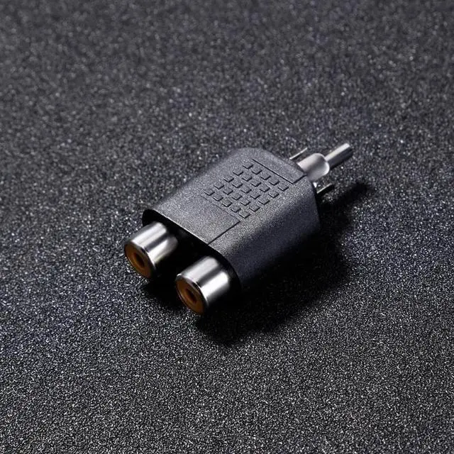 Alt view image 3 of 6 - 2Pcs RCA Y Splitter AV Audio Video Plug Converter RCA2pcs RCA Splitter AV Audio Video Plug Converter 1 Male to 2 Female Adapter