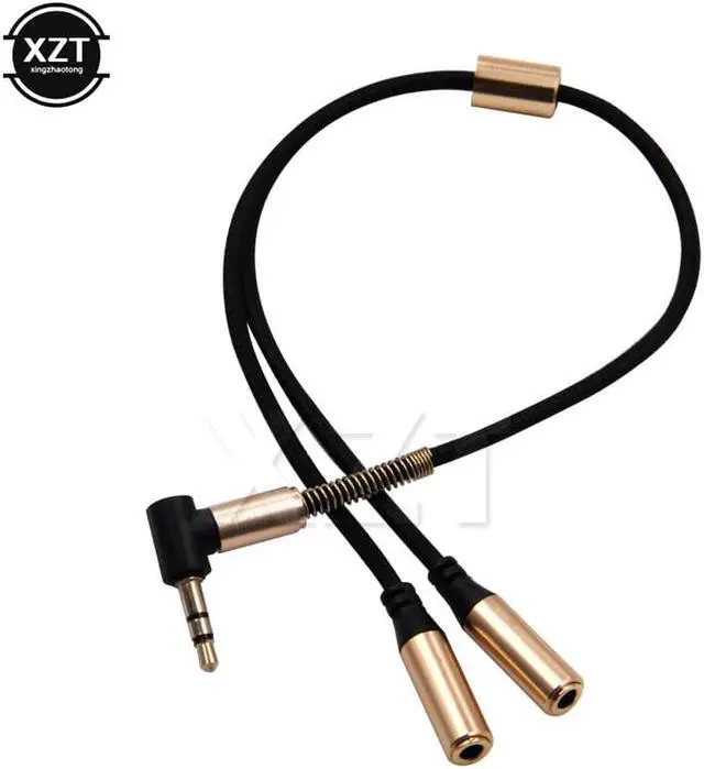 Alt view image 3 of 6 - 1Pcs 3.5mm Earphone Adapter Double Jack Plug Stereo Headphone Splitter for PC/MP3 Smartphone Player Audio Extension Cables
