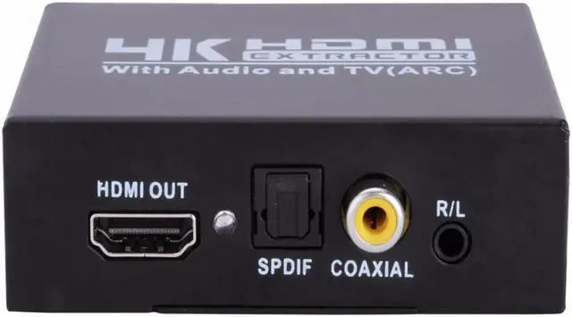 Alt view image 4 of 6 - 1Pcs HDMI Audio Extractor HDMI to HDMI and Audio SPDIF Stereo Audio Converter HDMI Audio Splitter Adapter Support 5.1CH