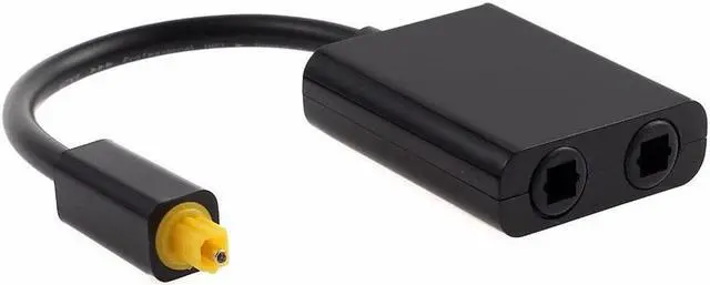 Alt view image 4 of 6 - 1Pcs Prozor black/white Mini USB Audio Cable Digital Toslink Optical Fiber Audio 1 To 2 Female Splitter Adapter For CD DVD Player