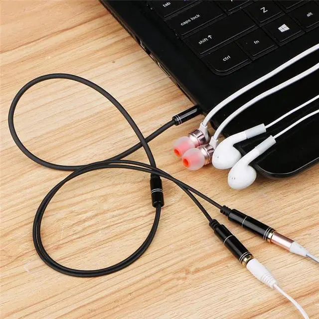 Alt view image 5 of 5 - 1Pcs Stereo Audio Splitter Cable 3.5mm Male to 2 Female Cable 2 Mic Plugs Adapter Extension Cable Portable Connector Digital Part
