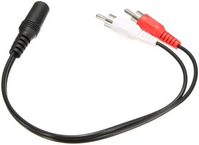 Alt view image 3 of 6 - 1Pcs AUX 3.5mm Stereo Female Jack To 2 RCA Male Plug Socket Adapter Headphone Audio Y Cable Splitter 25cm