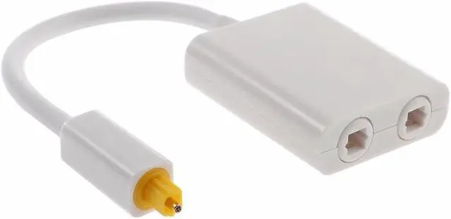 Alt view image 5 of 6 - 1Pcs Prozor black/white Mini USB Audio Cable Digital Toslink Optical Fiber Audio 1 To 2 Female Splitter Adapter For CD DVD Player