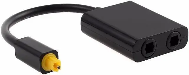 Alt view image 2 of 6 - 1Pcs Mini Digital Toslink Optical Fiber Audio 1 To 2 Splitter Adapter SPDIF 2 Way Optical Cable Splitter Hub 1 In 2 Out Adapter Cable