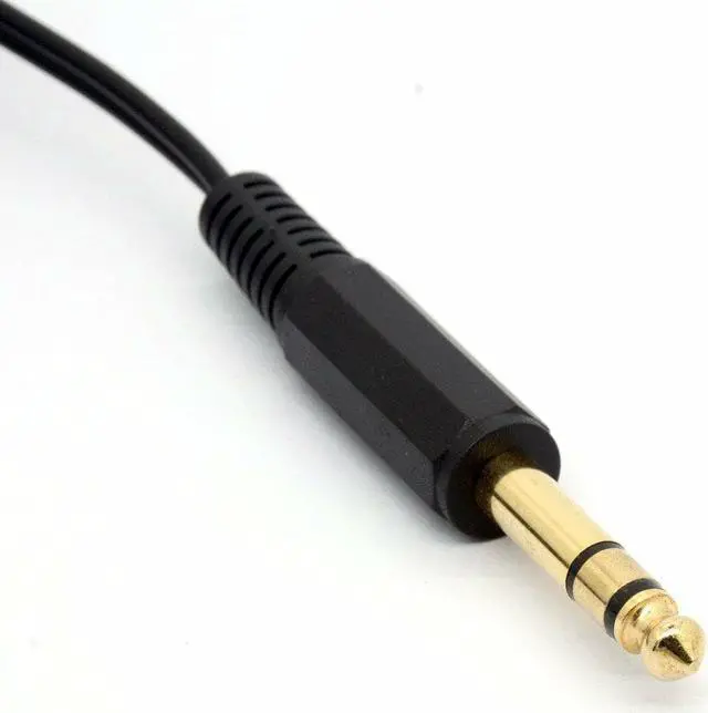 Alt view image 3 of 4 - 1Pcs 6.35 to RCA Splitter Cable 6.35mm 1/4 Inch Stereo Jack to 2 RCA Audio Adapter