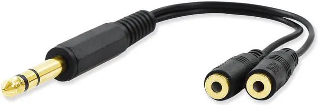 Alt view image 2 of 6 - 1Pcs Electop Stereo Audio Splitter Cable 6.35mm Male to Dual 3.5mm Female TRS 1/4" to 1/8" Audio Adapter Convertor Y Splitter Cable