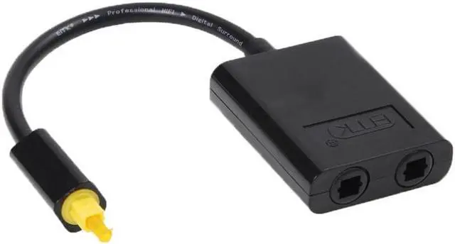Alt view image 2 of 6 - 1Pcs Digital Spdif Optical Audio Splitter 2 Way Toslink Cable Splitter Adapter
