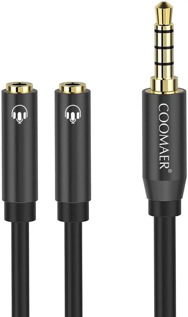 Alt view image 6 of 6 - 1Pcs Jack 3.5mm headphone splitter supports both headphone microphone 3.5mm 1 male to 2 female headphone audio splitter adapter