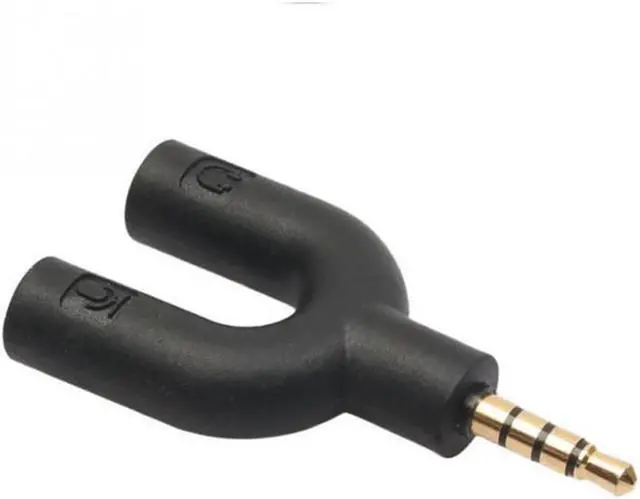 Alt view image 3 of 6 - 1Pcs 3.5mm Split Into 2 Audio Earbud Headset Headphone Earphone Adapter for Android Mobile Smart Phone