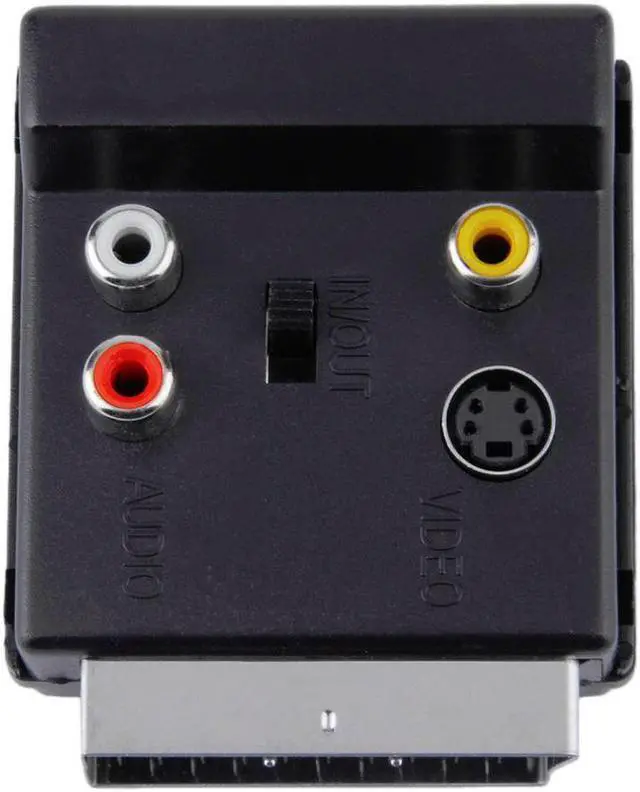 Alt view image 4 of 4 - 1Pcs Switchable Scart Male to Female S Video 3 RCA Audio Adapter Convector