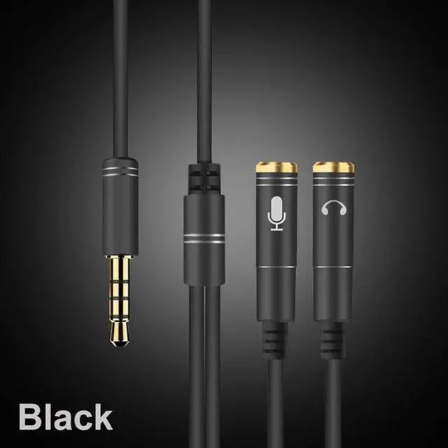 Alt view image 2 of 6 - 1Pcs Ostart 2 in 1 3.5mm Audio Splitter Cable for Computer Jack 1 Male to 2 Female Mic Y Splitter AUX Cable Headset Splitter Adapter