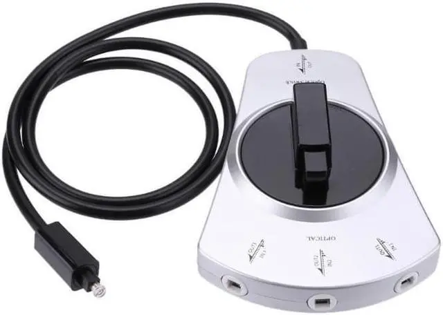 Main image of 1Pcs Digital Audio Optical Fiber Cable Toslink 3 Way Selector Splitter 3 To 1 Switch Fiber cable For MD, DVD,VCR CD player