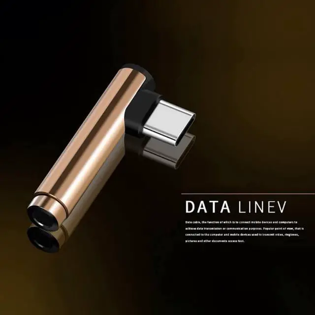 Alt view image 2 of 6 - 1Pcs Type C to 3.5mm Jack Audio Adapter Right Angle Converter Type C AUX Audio Splitter for xiaomi 6 Letv / 2.2 pro / max 2 / pro 3