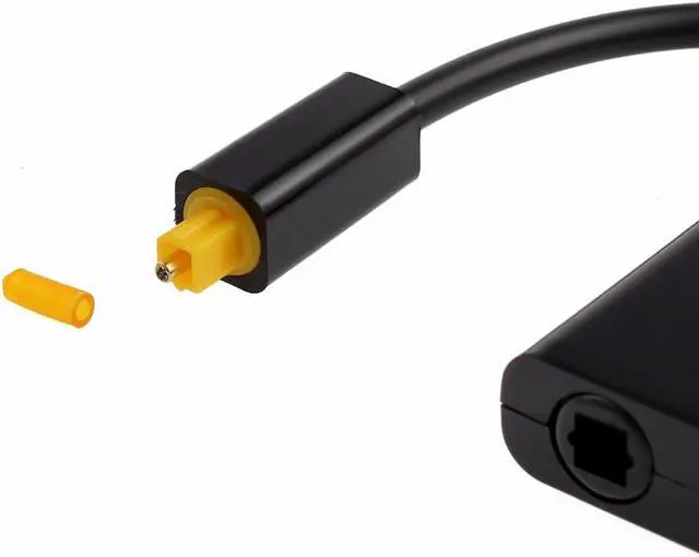 Alt view image 6 of 6 - 1Pcs Mini Digital Toslink Optical Fiber Audio 1 To 2 Splitter Adapter SPDIF 2 Way Optical Cable Splitter Hub 1 In 2 Out Adapter Cable