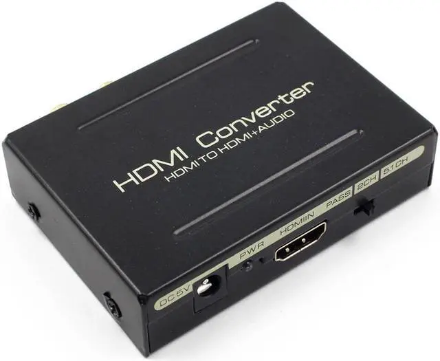 Alt view image 5 of 6 - 1Pcs HDMI Audio Extractor 1080P HDMI to HDMI Optical SPDIF+RCA L/R Extractor Converter HDMI Audio Splitter Adapter for DVD HDTV