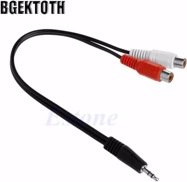 Main image of 1Pcs BGEKTOTH 3.5mm Male to 2 RCA Female Plug Stereo Audio Adapter Headphone Y Cable Splitter