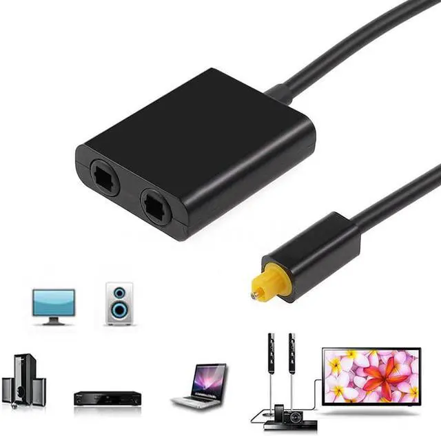 Alt view image 6 of 6 - 1Pcs DOITOP Mini USB Digital Toslink Optical Fiber Audio 1 to 2 Female Splitter Adapter Micro Usb Cable Accessory