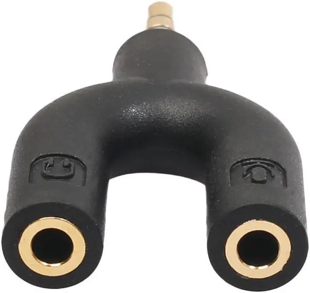 Alt view image 6 of 6 - 2pcs Earphone Splitter Adapter U Type Jack 3.5mm To Dual 3.5mm Headphone Seperator Male To Female Stereo Audio Adapter