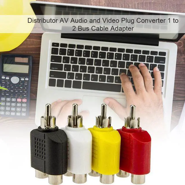 Alt view image 4 of 6 - 1Pcs 8x RCA Y Splitter AV Audio Video Plug Converter 1 Male to 2 Female Cable Adapter Set