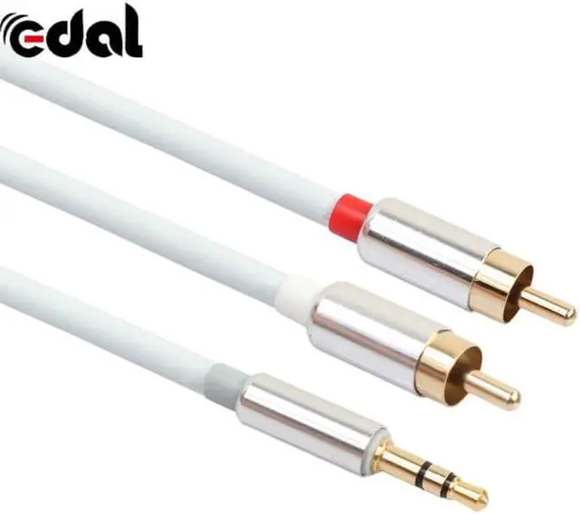 Alt view image 5 of 6 - 1Pcs 3.5 mm to 2 RCA Audio Cable AUX Splitter 3.5mm Stereo Male to Male 2 RCA Adapter Speaker Cable