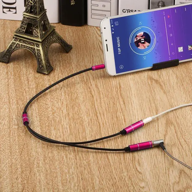 Alt view image 4 of 6 - 1Pcs 3.5mm Stereo Jack Splitter Cable Adapter Connectors 3.5mm 1 Male to 2 Female 2 IN 1 Headphone Transducer Audio Cable