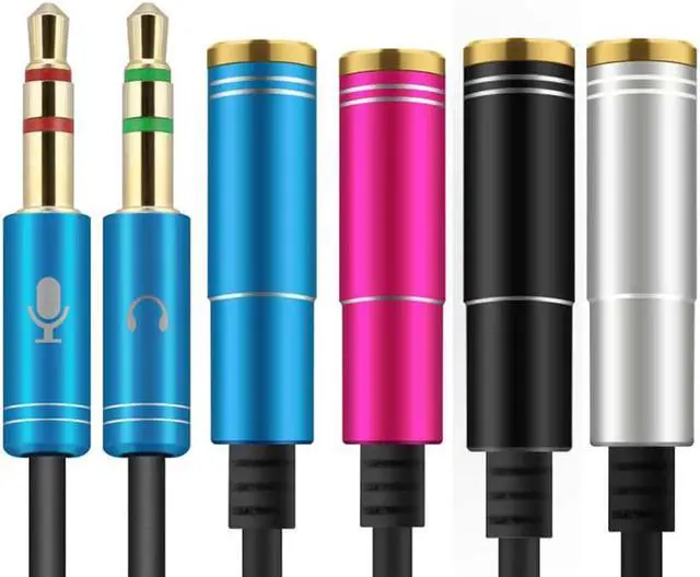 Alt view image 5 of 6 - 1Pcs 35cm 3.5mm Stereo Audio Male to 2 Female Headset Mic Y Splitter Cable Adapter