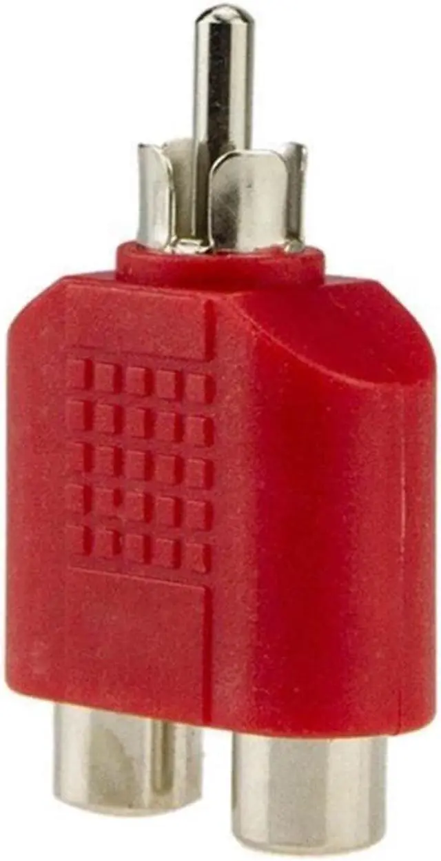 Alt view image 3 of 6 - 4Pcs 1 Male to 2 Female Cable Adapter Set RCA Y Splitter AV Audio Video Plug Converter Random Color
