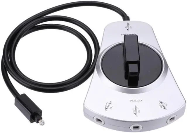 Main image of 1Pcs Digital Audio Optical Fiber Cable Toslink 3 Way Selector Splitter 3 To 1 Switch W 87cm Fiber cable For MD, DVD,VCR CD player etc