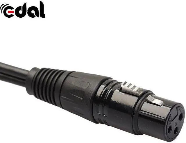 Alt view image 4 of 6 - 1Pcs 3 pin 1Ft XLR microphone adapter cable audio cable XLR female plug to 2 male XLR plug Y splitter cable