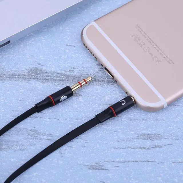 Alt view image 2 of 6 - 1Pcs 1 Female To 2 Male Audio Y Splitter Converter Adapter For Computer Tablet 3.5mm Plug Cord 2in1 Microphone Wire for Earphone