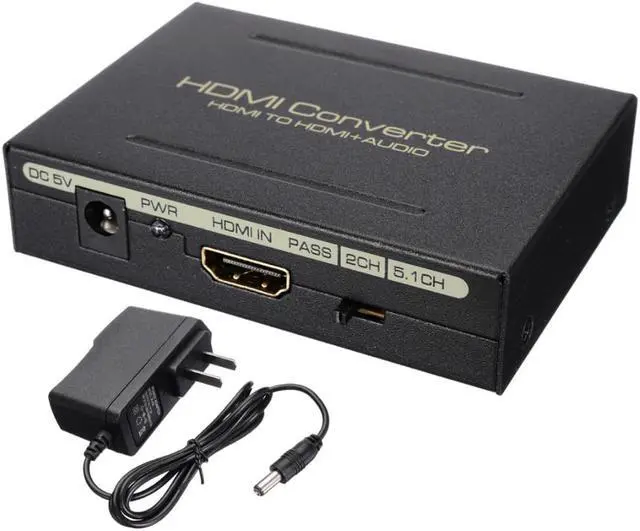 Alt view image 2 of 6 - 1Pcs HDMI Audio Extractor 1080P HDMI to HDMI Optical SPDIF+RCA L/R Splitter Converter Mini HDMI Audio Splitter Adapter