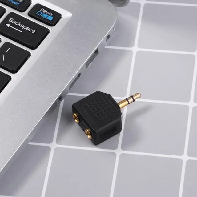Alt view image 5 of 6 - 2pcs Gold Plated 3.5mm Male to Dual 3.5mm Female Y Splitter Audio Adapter