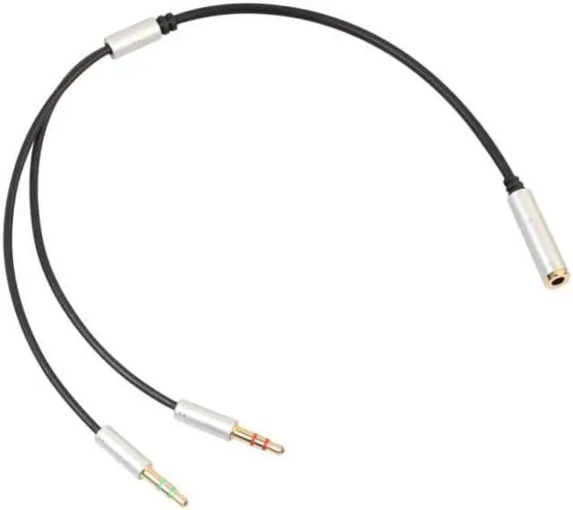 Alt view image 2 of 6 - 1Pcs Female to 2 Male 3.5mm Splitter Headphone for Computer 3.5mm Mic Audio Y Splitter Cable Headset to PC Adapter