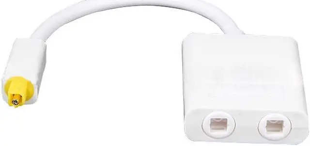 Alt view image 2 of 6 - 1Pcs Toslink Gold Plated Digital Audio Optical Splitter 1 in 2 Out Adapter Cable