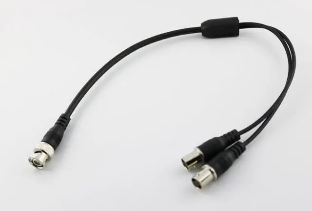 Main image of 10pcs BNC Male to 2x BNC Female Y Type Splitter Combiner Adapter Test Probe Wire Cable 40cm