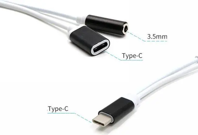 Alt view image 5 of 6 - 1Pcs USB Type C To 3.5mm Jack Audio Extension Cable Headphone Splitter Converter Adapter Cable Compatible with Letv Le Max 2 X820