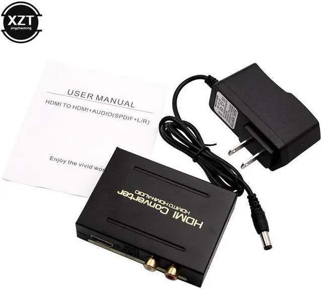 Alt view image 6 of 6 - 1Pcs 2160P HD 4Kx2K HDMI Audio Extractor Splitter to HDMI Optical SPDIF RCA Stereo L/R Hdmi Converter Adapter Separator
