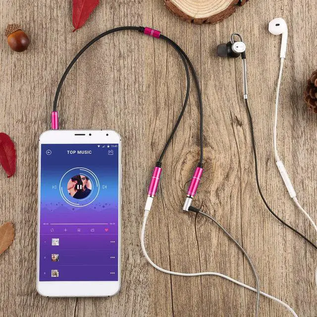 Alt view image 3 of 6 - 1Pcs 3.5mm Stereo Jack Splitter Cable Adapter Connectors 3.5mm 1 Male to 2 Female 2 IN 1 Headphone Transducer Audio Cable