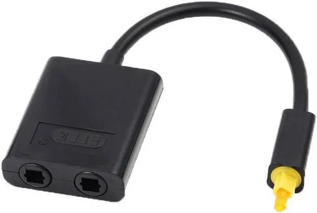 Alt view image 3 of 6 - 1Pcs Digital Spdif Optical Audio Splitter 2 Way Toslink Cable Splitter Adapter