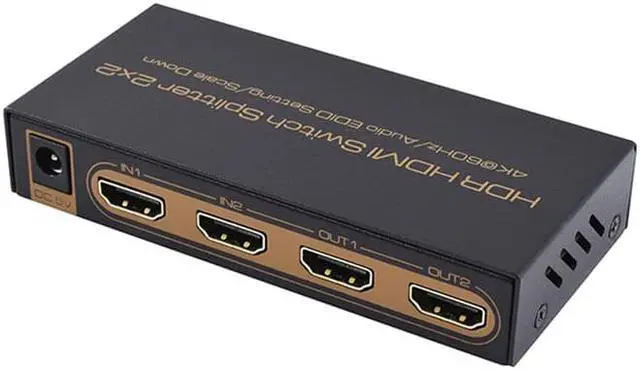 Alt view image 4 of 6 - 1Pcs HDR HDMI Switch Splitter 2*2 2 Input 2 Output HDMI Scale Down Audio EDID Setting 4K@60Hz Converter adapter For PS3/PS4 Xbox3