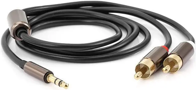 Alt view image 6 of 6 - 1Pcs 1m AUX to RCA Adapter 3.5mm Male Jack to 2 RCA Male AUX Stereo Analog Audio Y Adapter Cable Cord Digital Signal Converter
