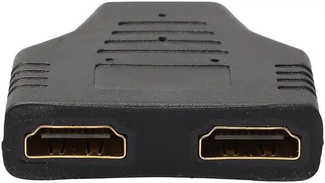 Alt view image 6 of 6 - 1Pcs Portable 1080P HDMI Male to 2 Female 1 In 2 Out Splitter Adapter Protector Hi Speed 1x2 HDMI Splitter Converter